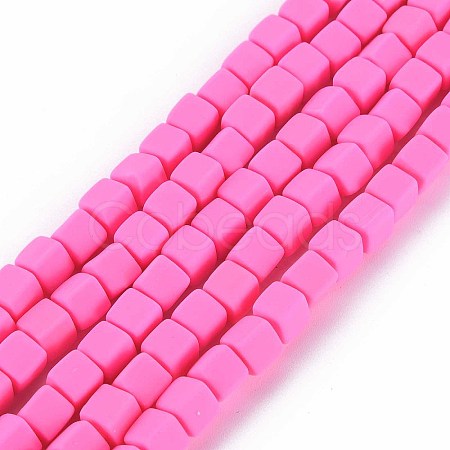 Handmade Polymer Clay Beads Strands X-CLAY-T020-09A-1