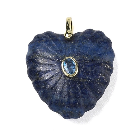 Dyed Natural Lapis Lazuli Carved Pendants G-C276-01G-16-1