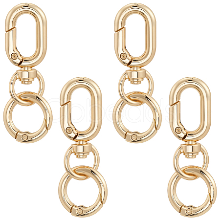 8Pcs Alloy Spring Gate Rings FIND-BBC0004-68-1