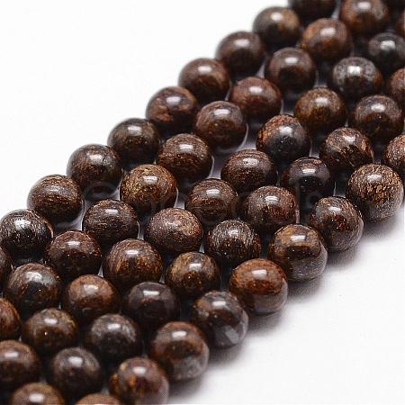 Natural Bronzite Bead Strands G-D840-57-4mm-1