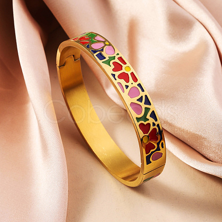 304 Stainless Steel Enamel Bangles FS-WG30162-14-1