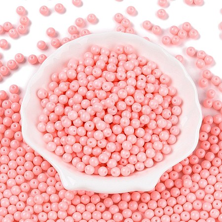 Opaque Baking Paint Glass Beads DGLA-T004-02G-1
