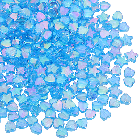 800Pcs 2 Styles Eco-Friendly Transparent Acrylic Beads TACR-SP0001-01D-1