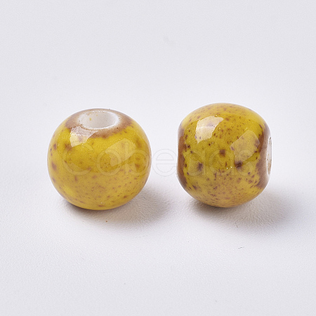 Handmade Porcelain Beads PORC-WH0002-05H-1