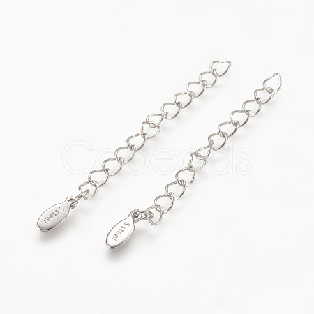 Tarnish Resistant Stainless Steel Chain Extender X-STAS-L201-15P-1