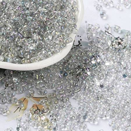 AB Color Plated Glass Seed Beads SEED-L011-06B-14-1