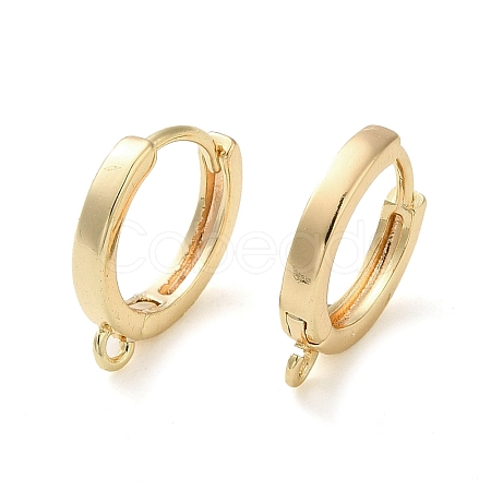 Brass Hoop Earrings Finding X-KK-H455-62G-1