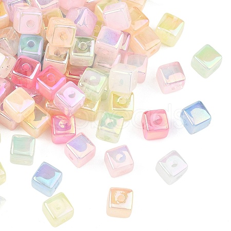 UV Plating Opaque Acrylic Beads MACR-K361-43-1