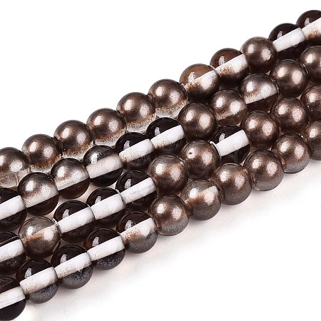 Baking Paint Transparent Glass Beads X1-DGLA-N011-6mm-09-1