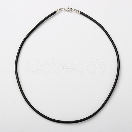 Cowhide Leather Necklace Making AJEW-JW00001-03-1