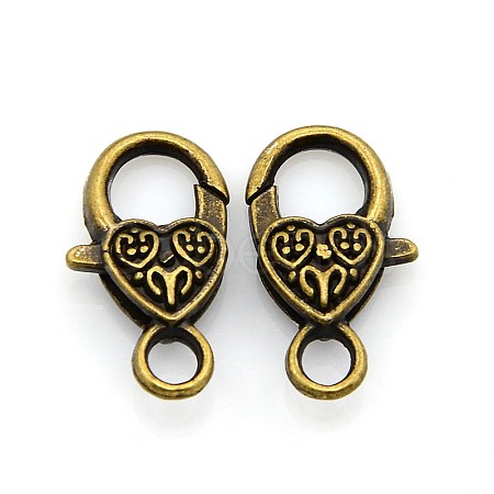 Tibetan Style Alloy Lobster Claw Clasps X-MLF014Y-NF-1