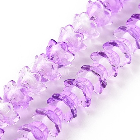 Transparent Glass Beads Strands LAMP-H061-01A-01-1