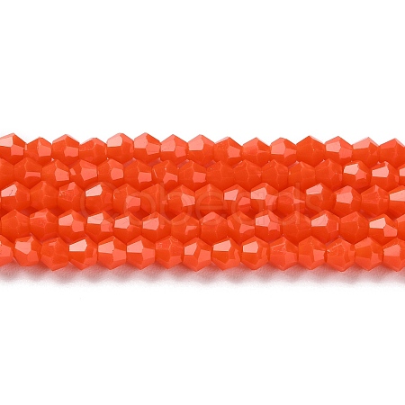 Opaque Solid Color Imitation Jade Glass Beads Strands GLAA-F029-P4mm-03-1