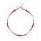 Natural Carnelian Beaded Necklaces for Women, Glass Seed Beads Bead Necklaces, 18.66 inch(47.4cm)