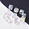 K9 Glass, Imitation Austrian Crystal Beads, Grade AAA, Faceted, Cube, Clear AB, 8x8x8mm(size within the error range of 0.5~1mm), Hole: 0.9~1.6mm